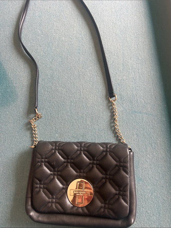 kate spade Handbags - kate spade Black Quilted Crossbody with Gold Turn-Lock